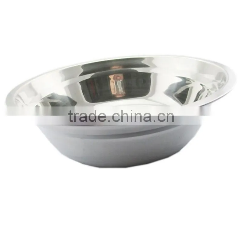 stainless steel round soup plate with strong quality