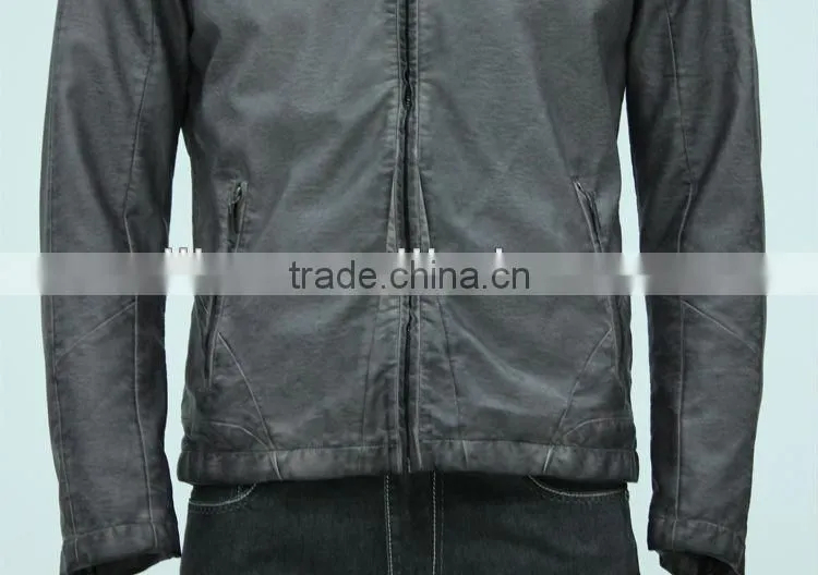 Fiery red short and PU leather jacket