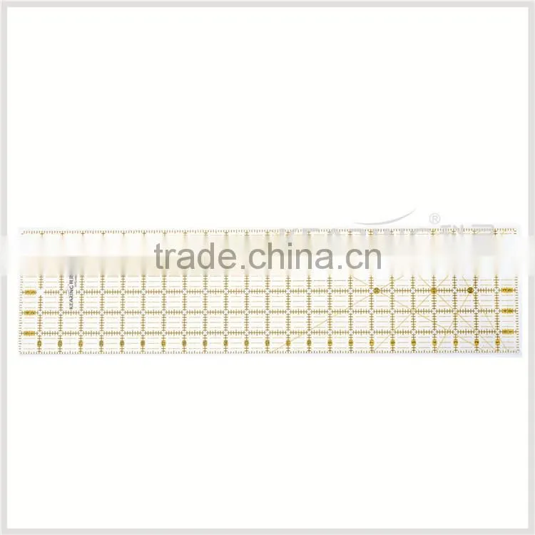 2017 China 12"*0.5" straight rigid plastic inch patchwork ruler for fashion design#KPR12005