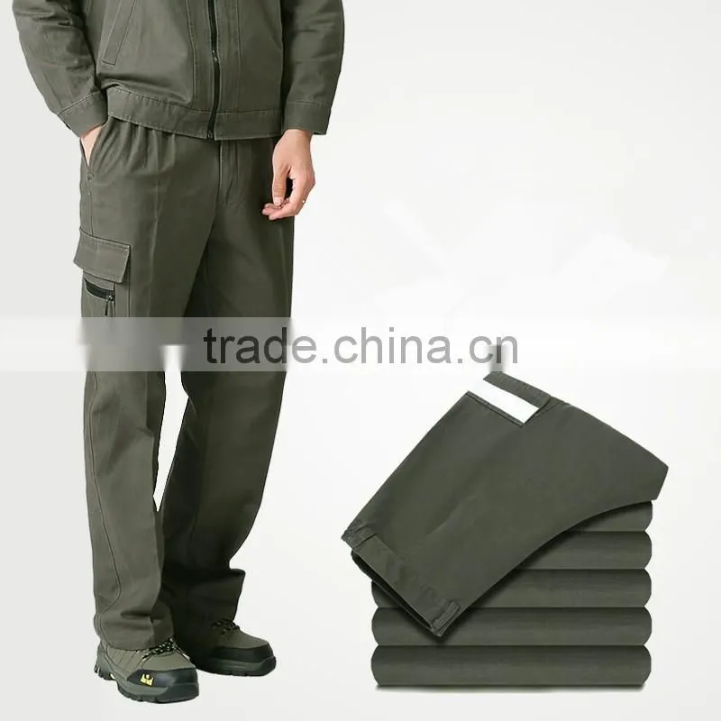Juqian 2016 worker's garment green nylon breathable cheap multi pocket work pant
