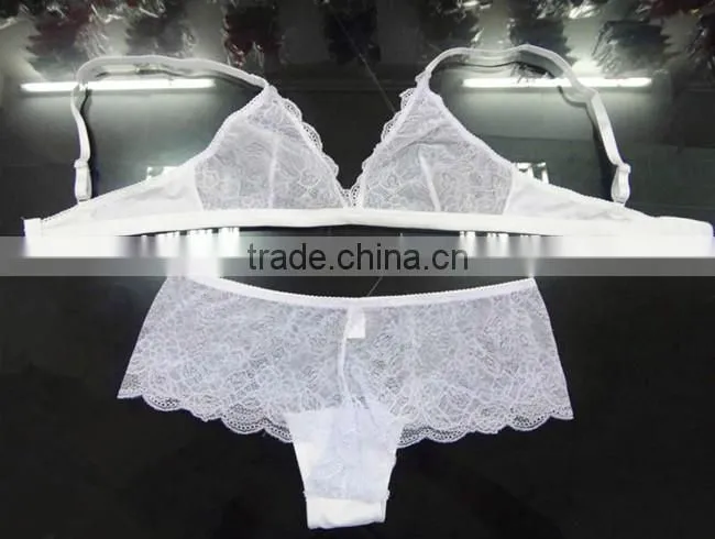 young lady non padded bra panty set soft cup underwear OEM breathable design