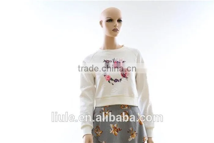 New design girls Simple sporty casual blouse women fashion long sleeve short blouse