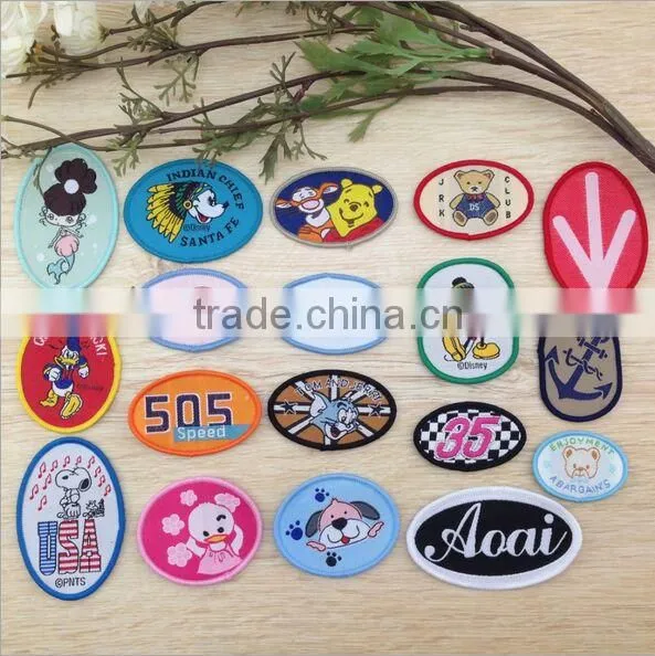 Iron On Cartoon Textile Embroidered Patches For Kids