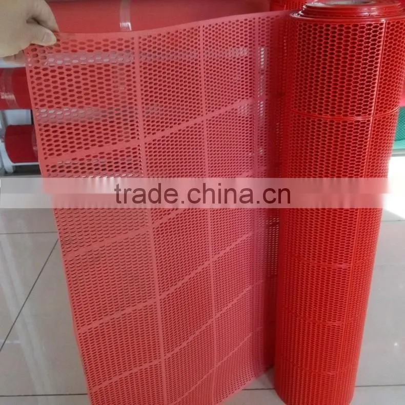 Eco-friend anti-slip durable roll coil pvc hexagonal mat