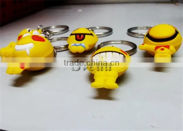 Latest Emoji Keychain Cute 3D Keychain Emoji dolls with wholesale price from China