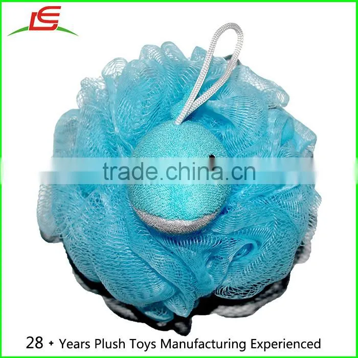 4Pcs Set Around 5-inch Loofah Kids Childs Baby Toy Stuffed Animal Bath and Shower Mesh Pouf