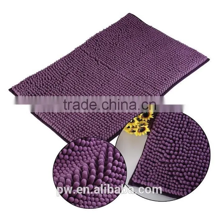 Soft and Elegant feels great on your feet Rich, plush and soft Highly absorbent chenille floor mat Colors stay beautiful