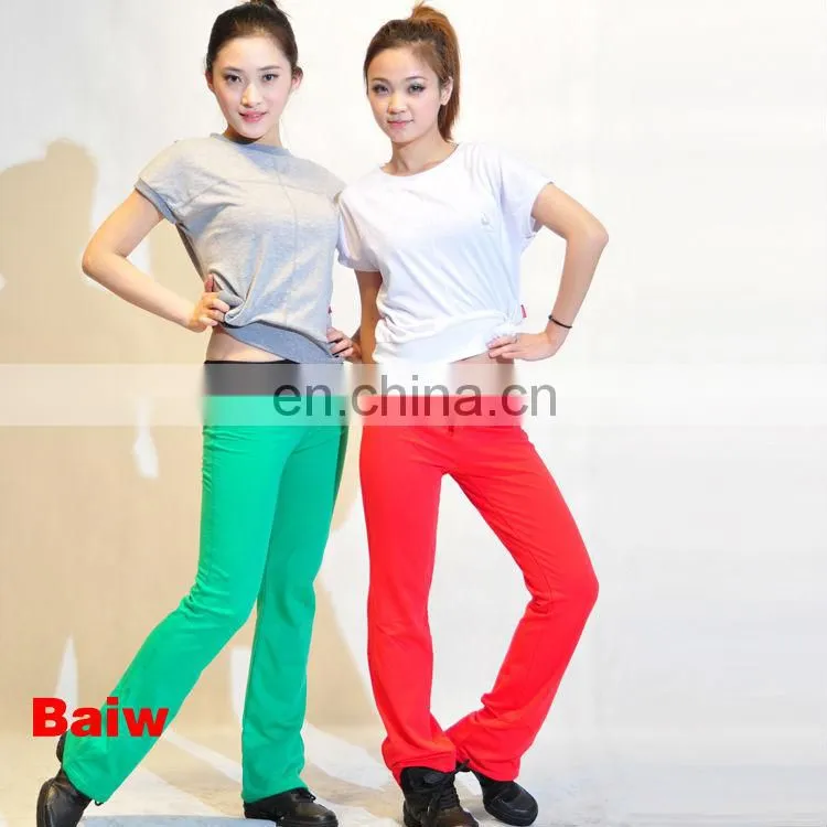 11112623 Poly/Cotton/Spandex Fashion Sport Small Flared Long Pants
