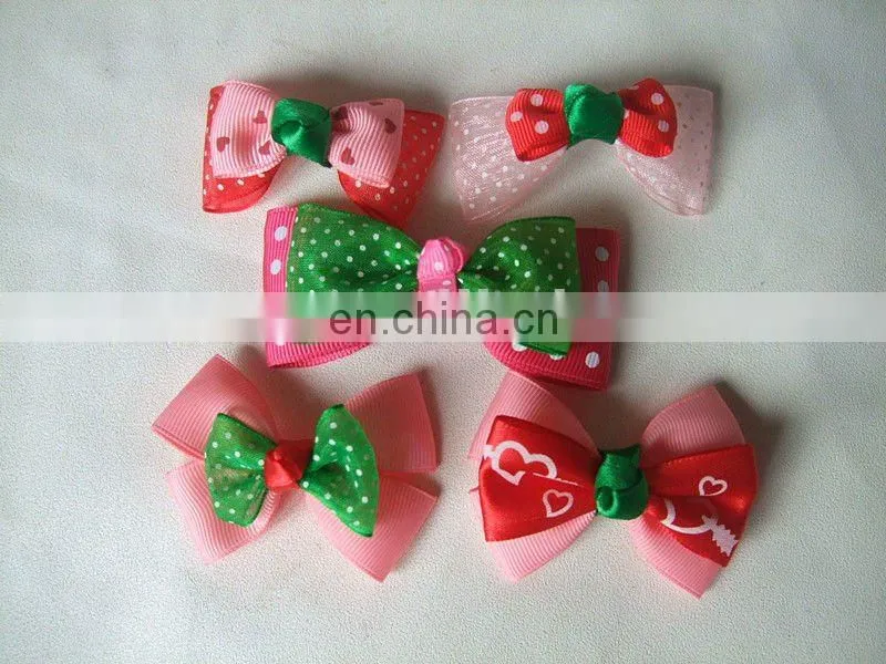 white bow tie for hair with spot