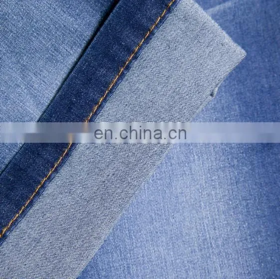 Cotton/polyester blue denim fabric and denim roll and for any jean type men jeans