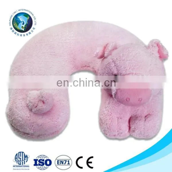 Best quality soft funny kids neck pillow plush lion cute airline pillow