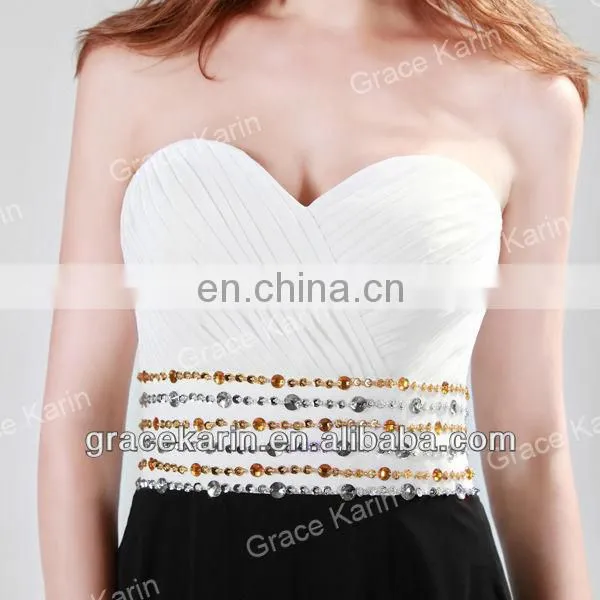 2015 Grace Karin New Design Sexy Sweetheart Sleeveless Long Chiffon Plus Size Evening Dress CL4429