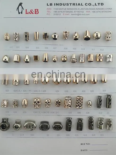 fashion 2015 silver color 4*20mm ends fastener metal gold clasp for cord ends