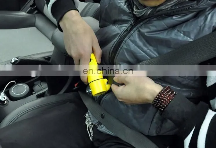 Multifunction Escape tool Led flashlight, rescue hammer, emergency hammer and seat belt reamer for car emergency