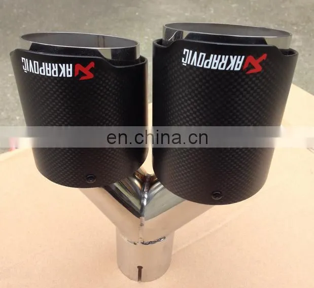 2017 Hot sell Akrapovic carbon fiber muffler pipe/carbon exhaust tail pipe