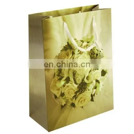 recycable pp rope offest or custom printing shopping personalized paper gift bags with handles