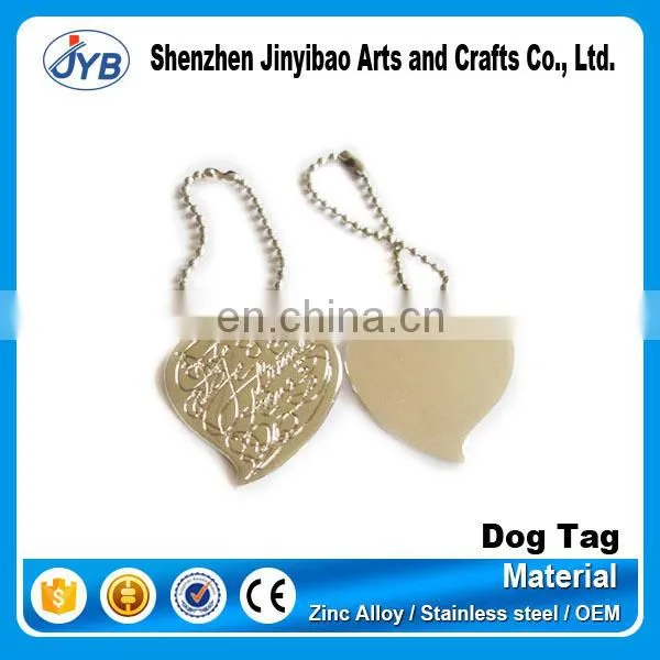 metal brand accessory chain hang bag tag for wholesale