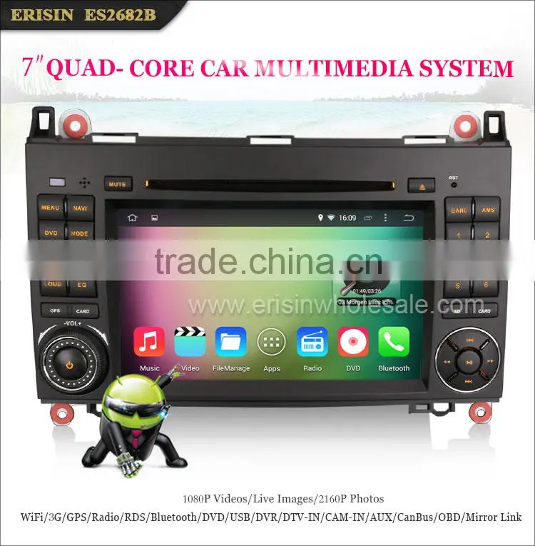 Erisin ES2682B 7" Touch Screen Android 4.4.4 Car Audio GPS Player for W245 W169