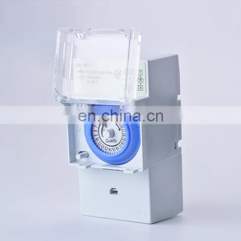 SUL181H Mechanical Timer 24 hours Time Switch Relay Electrical Din Rail Timer Switch, Time Delay Relay
