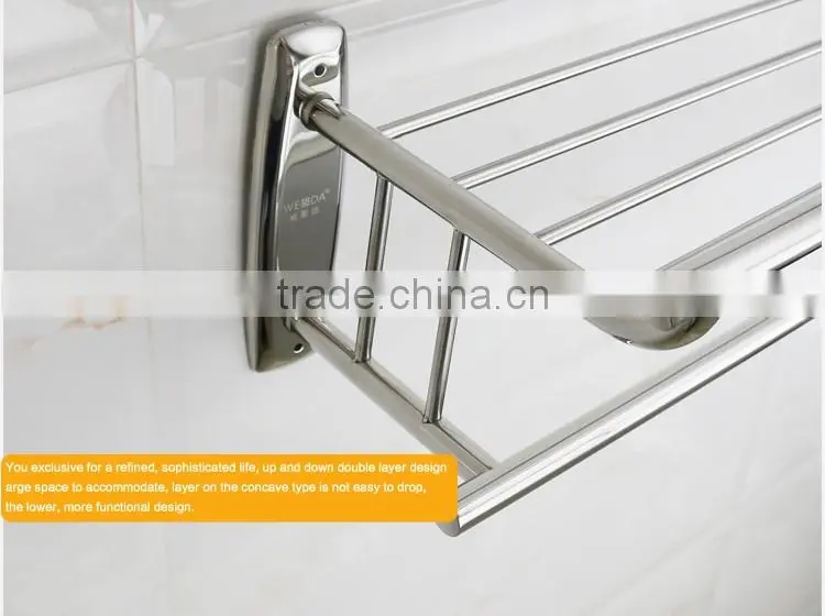 Bathrrom accessories Stainless Steel china bathroom hotel style towel racks.