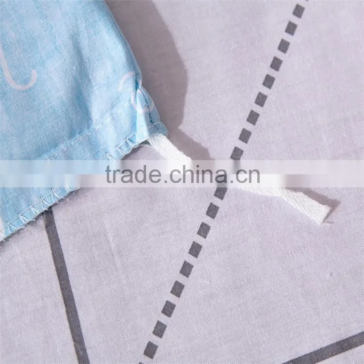 Blue cat print sheets animal pattern cotton kids quilt set 4 pcs queen size children bedding set