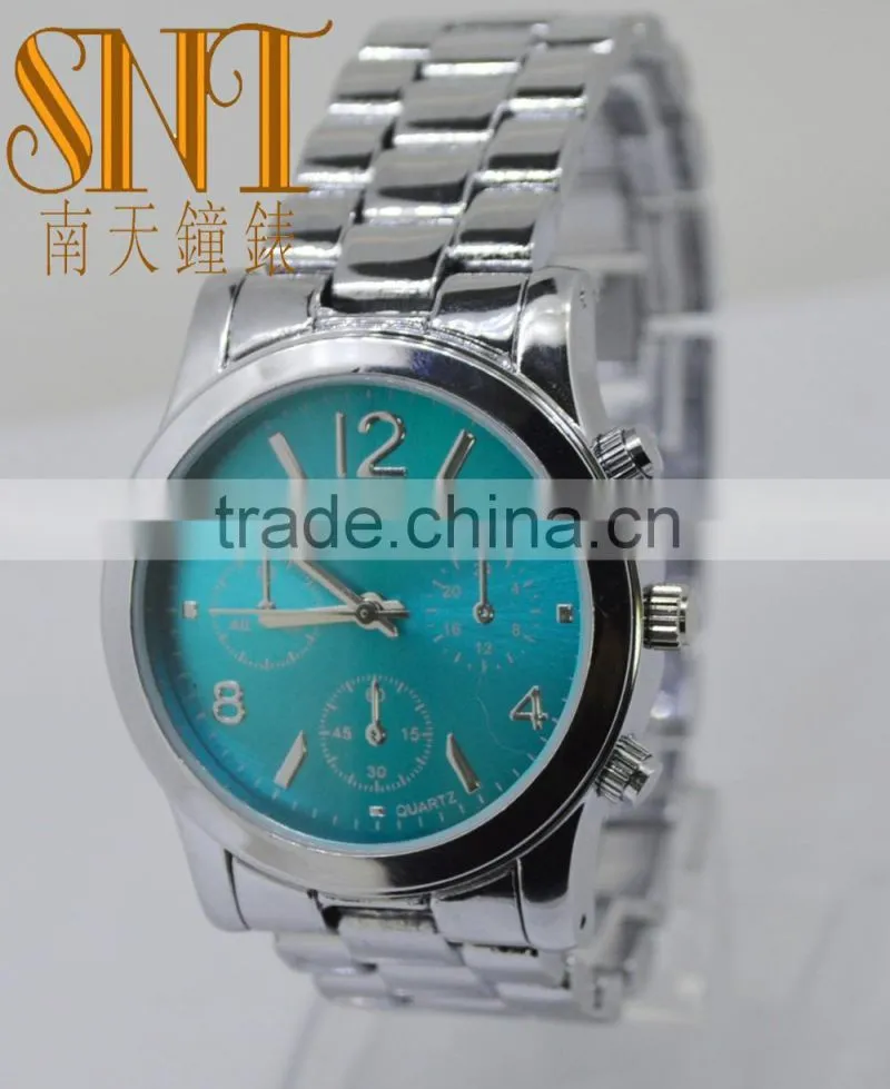 Fashion Turq Sunray Dial, High Quality Stainless Steel Watch