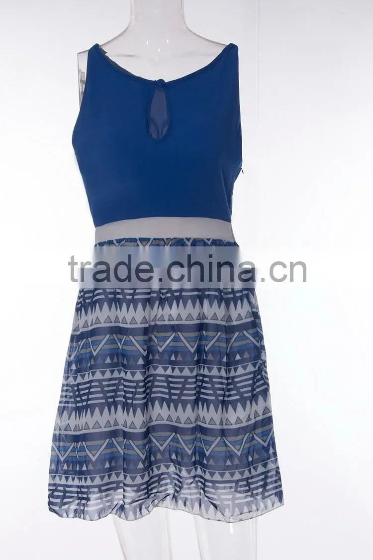 summer Casual dress Fashion dress Sleeveless lady dress