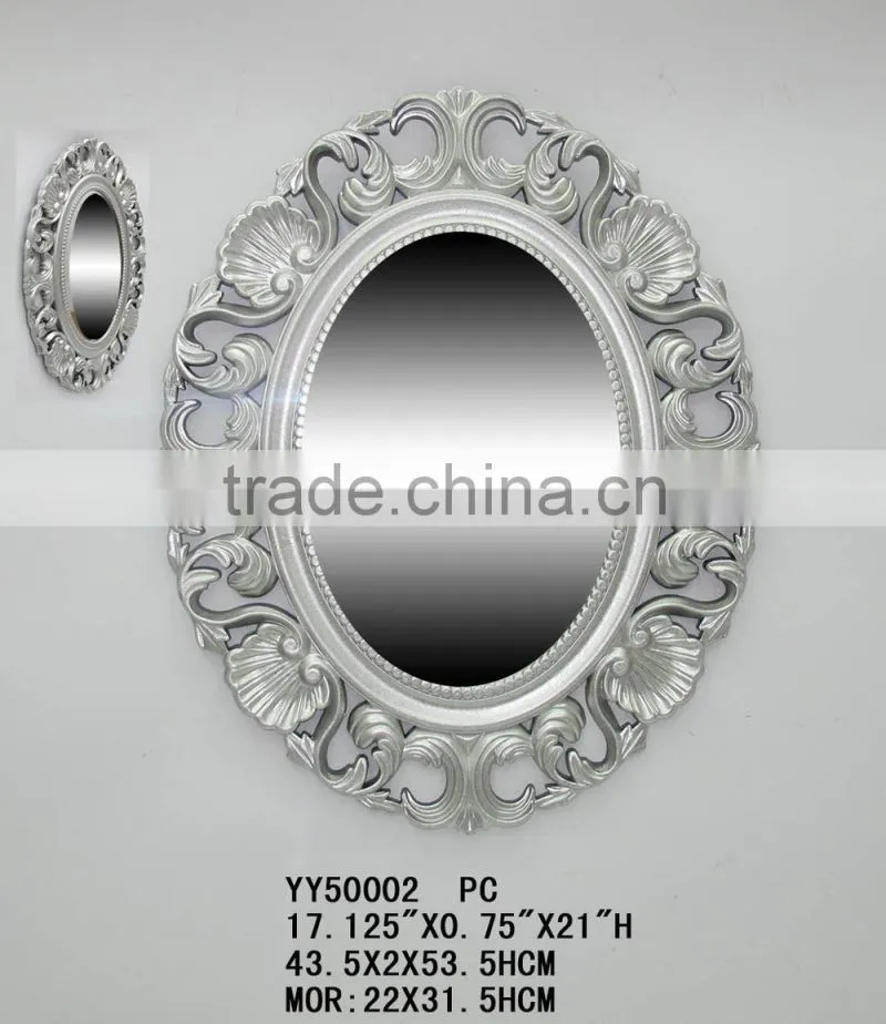 French style MDF wall mirror, oval mirror