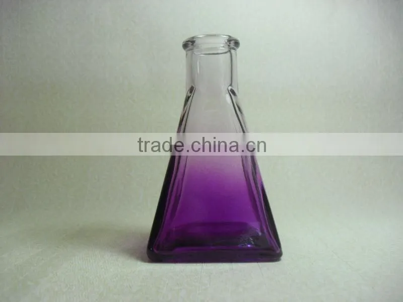 glass aroma diffuser bottle/ glass aromatherapy diffuser bottle purple colour