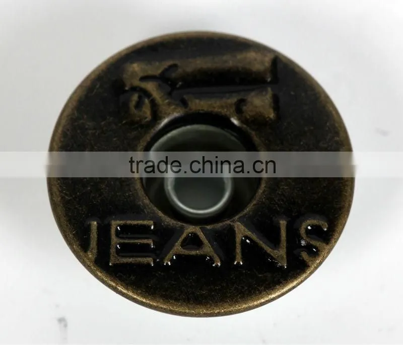 metal jeans button