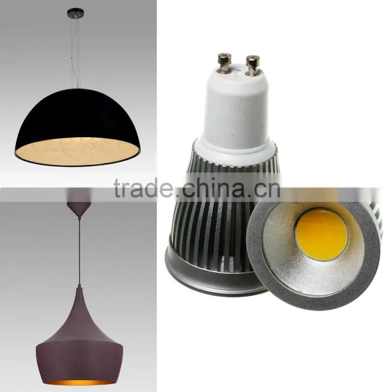 Wholesale LED SPOT LIGHT 12V 3W 5W GU10 GU5.3 Silver white black color case