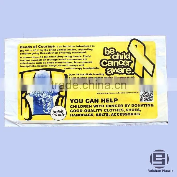 BG Biodegradable PE Plastic Charity Bag With Printing For Collection