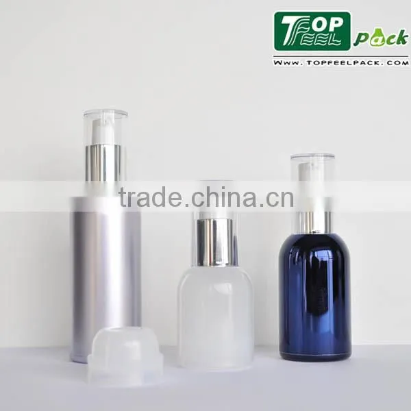 Round Clear Acrylic Cosmetic Jar with Aluminum Cap 50ml Manufacturer Made in China