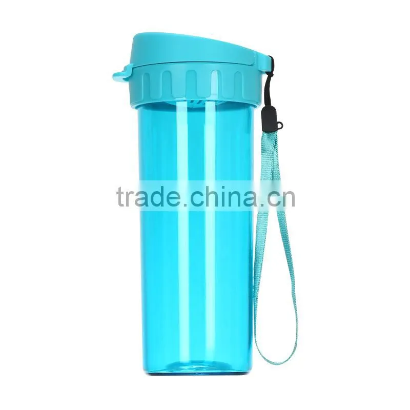Filter plastic handle tea Water Bottles, Colorful plastic water cup bottle,vacuum cup