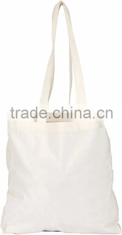 Natural plain cotton eco shopping bag