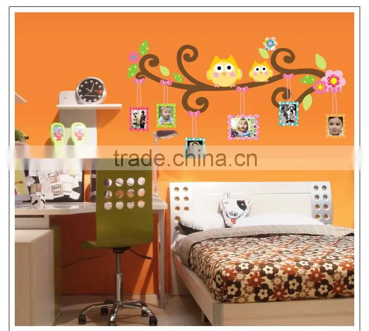 ALFOREVER the owl photoframe decals,owl photoframe sticker