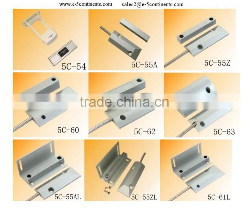 E-5continents 5C-63 Hot Sell Roller Shutter Door/Window Magnetic Contact sensor for home alarm