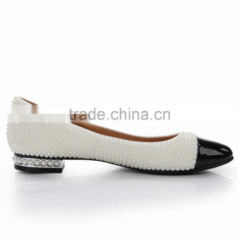 2015 New Model Woman Casual Shoes Fashion Lady Flat Shoes Pearl China Wholesale Woman Shoes