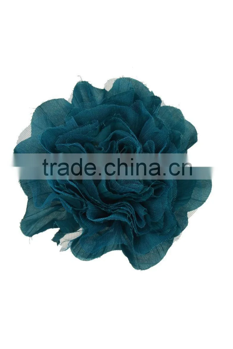 Crinkled Fabric Flower Fascinator Hair Clip/Barrettes