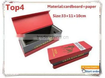 1 bottle,2 bottle,6 bottle stock Pu leather cover wood wine gift box