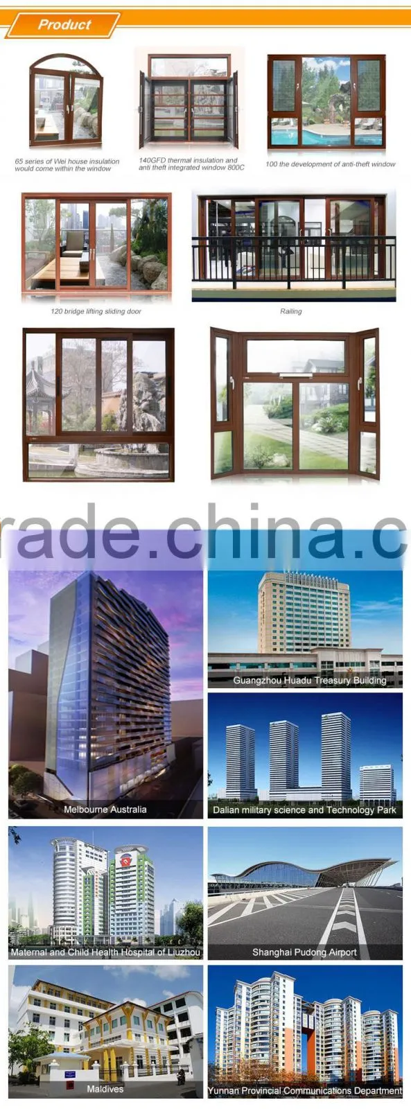 6005 T3-T8 0.8-1.4mm aluminum extruded for garden fence with polished finish
