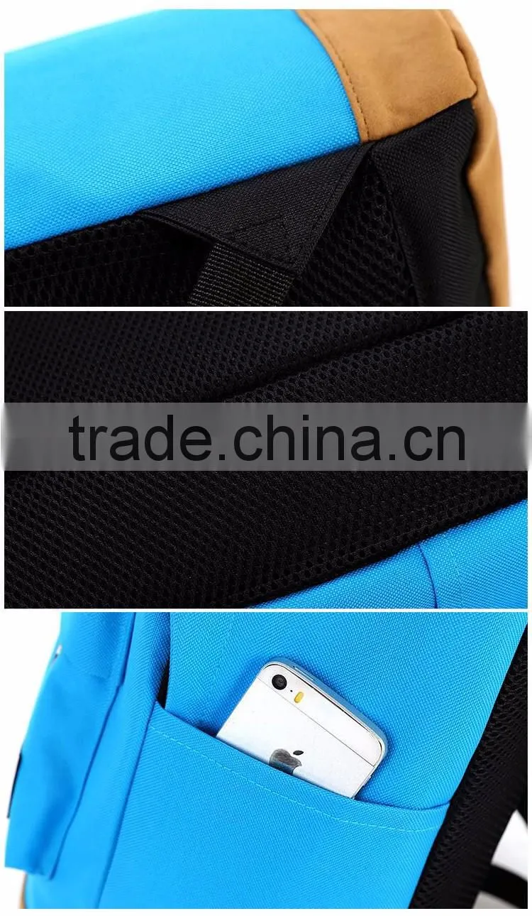 fashion canvas backpack for students leisure shoulder bag with 1pc/opp bag