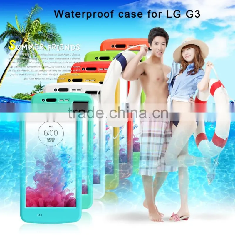 Redpepper Waterproof Case For LG G3 Fashion Hard PC Rubber Case with Bracket Back Case MT-5119