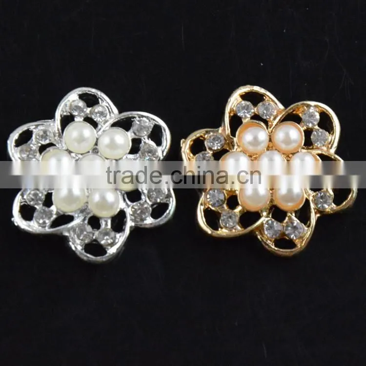 20MM Wholesales Bulk Cheap Silver Plated Alloy Snowflake Crystal Rhinestone Button For Baby Girl Jewelry Garment Accessory