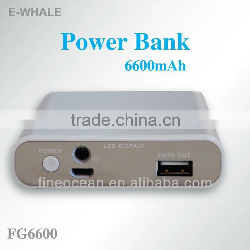 Portable power bank Rechargeable battery charger 6600mah