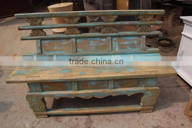 Chinese antique wooden style furniture living room furniture bench