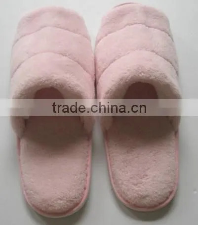 pink velvet hotel slippers(hotel amenity)