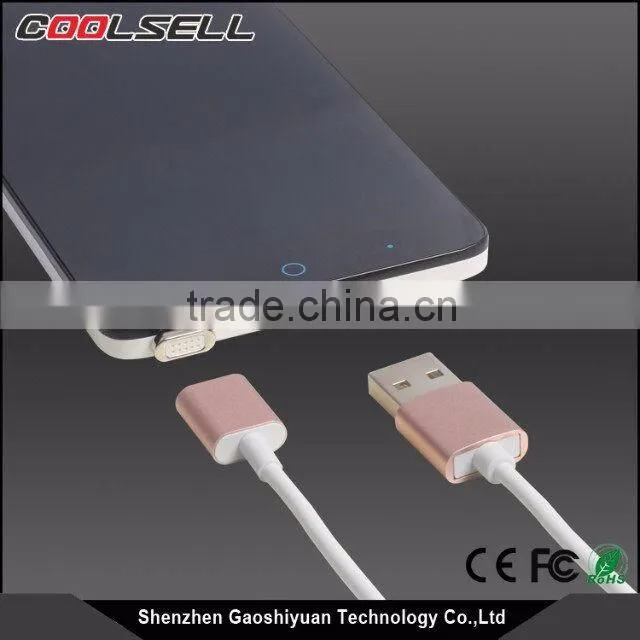 Coolsell Premium magnetic 8pin USB quick charging cable with LED display and metal shell for iphone5/6
