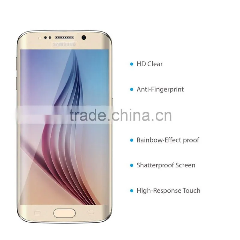 Keno 2016 Newest 3D Hot Curved Tempered Glass Screen Protector for Samsung Galaxy S6 Edge Curved Tempered Glass