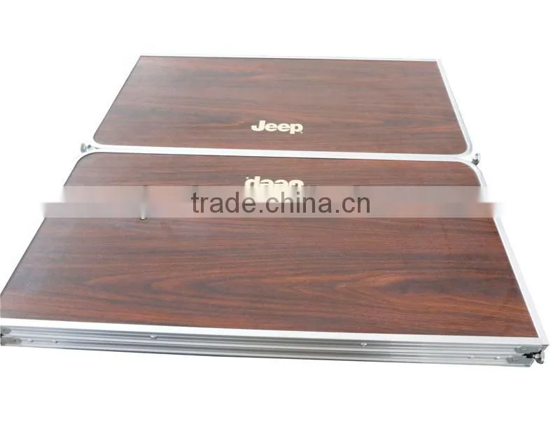 folding Barbecue BBQ side Table with iron pan/camping BBQ grill table folding legs/Camping Furniture